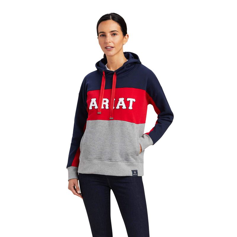 Ariat Hoodie Damen - Rabere Team Navy/Rot/Grau ( VTPJF-0354 )
